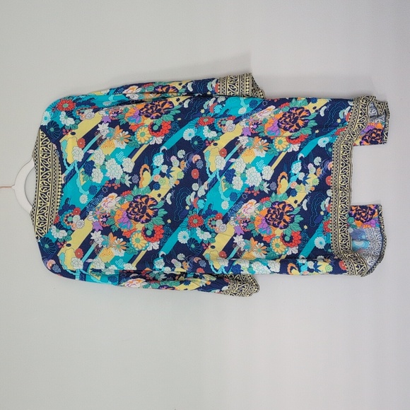 Soft Surroundings Asian Inspired Open Duster Cardigan S/M - Picture 3 of 7